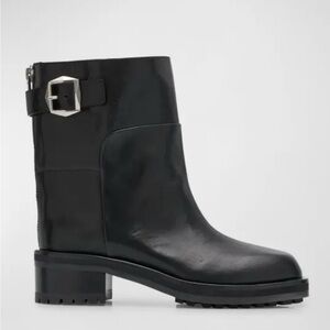 Brooklyn Black Leather Ankle Boots